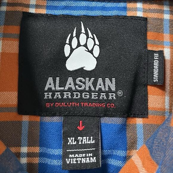 Alaskan Hardgear Mens Boars Nest Plaid Flannel Button Up Shirt Size XLT Country - Picture 7 of 9